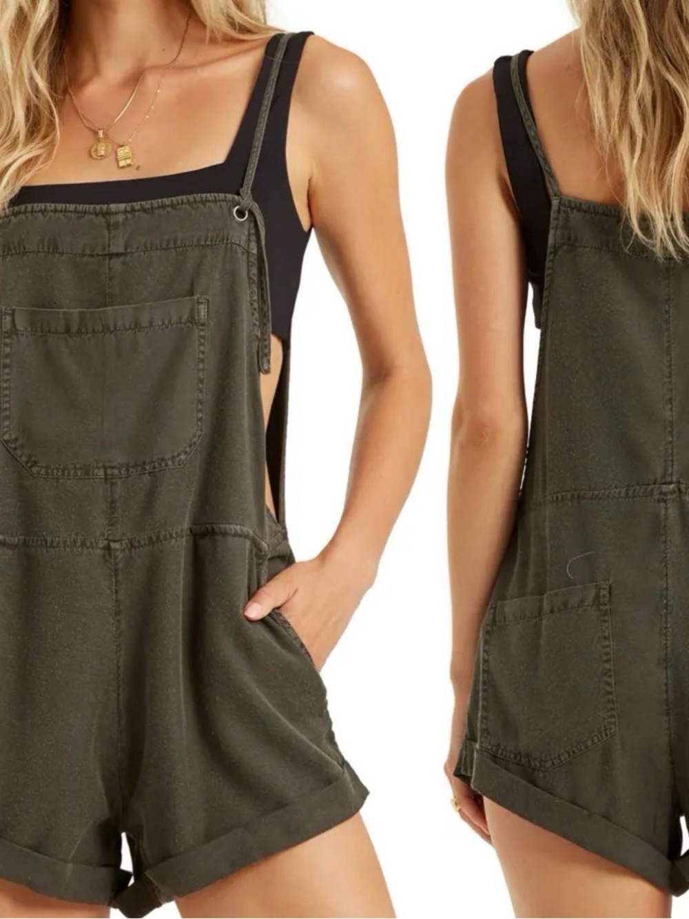 Billabong Wild Pursuit Romper -Off Black size small